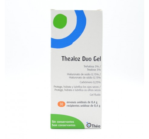 THEALOZ DUO GEL 0,4 ML X 30 UNIDOSIS Pomadas para ojos y párpados