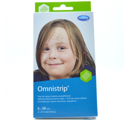 OMNISTRIP SUTURA CUTANEA ESTERIL 6 MM X 38 MM 2U Tiritas y apósitos