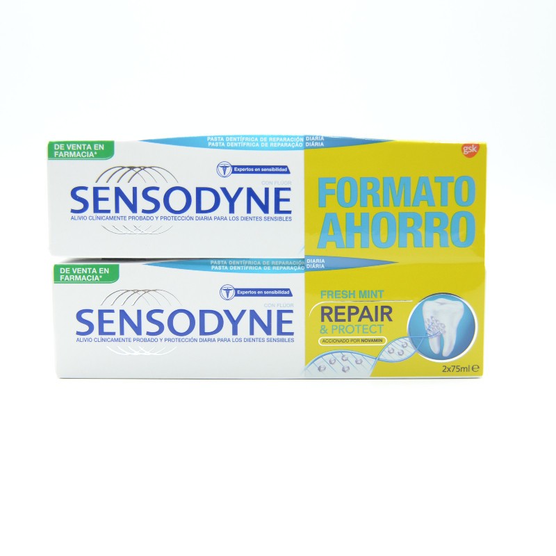 SENSODYNE REPAIR & PROTECT FRESH MINT DUPLO 75 ML Encías, caries, dientes sensibles