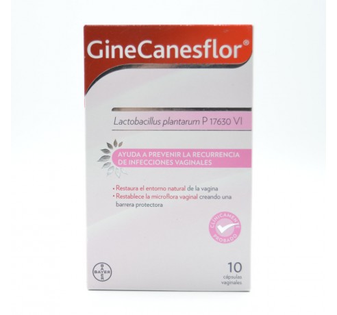 GINECANESFLOR CAPS VAGINALES 10 CAPS Infección vaginal y probióticos