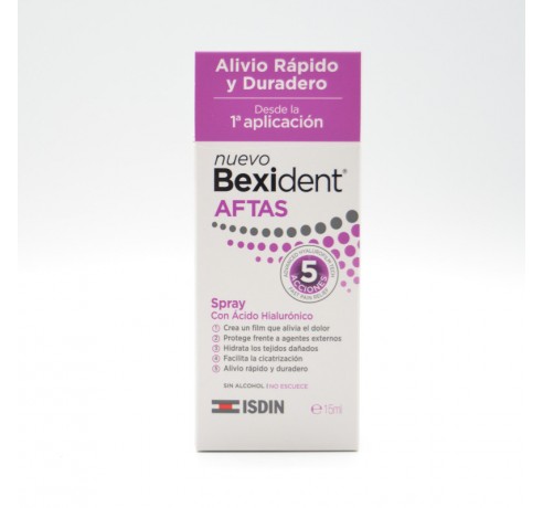 BEXIDENT AFTAS SPRAY BUCAL PROTECTOR 15 ML Aftas y herpes