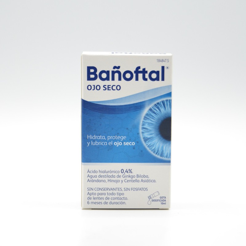 BAÑOFTAL OJO SECO AC HIALURONICO 0.4% 10 ML Colirios y monodosis