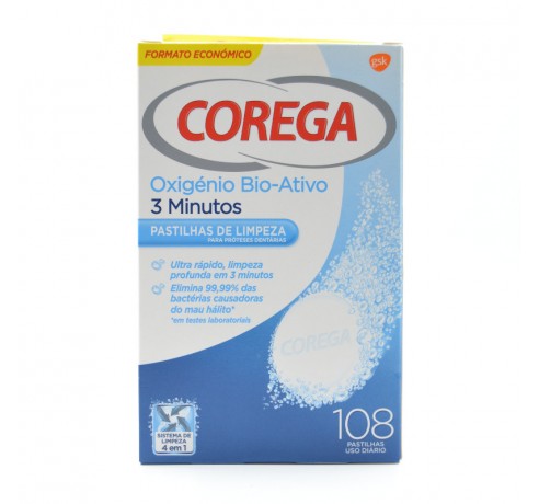 COREGA OXIGENO BIO-ACTIVO LIMPIEZA PROTESIS 108 TABLETAS Prótesis dental