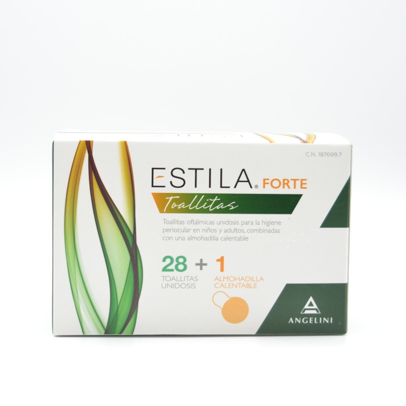 ESTILA FORTE TOALLITAS 28 U+1 ALMOHADILLA CALENTABLE Higiene ocular y toallitas