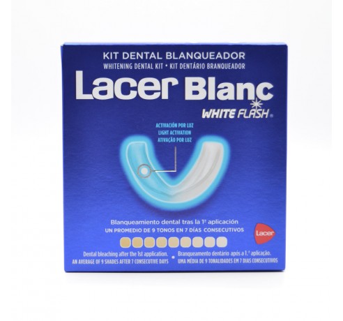 LACERBLANC WHITE FLASH KIT DENTAL BLANQUEADOR+PASTA DE REGALO Uso blanqueante