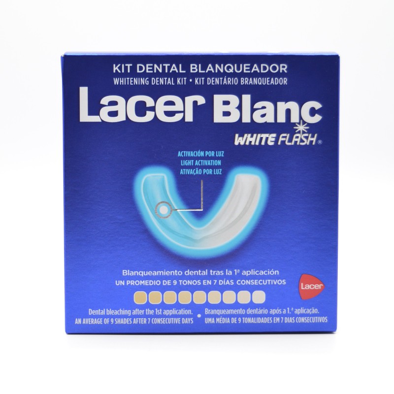 LACERBLANC WHITE FLASH KIT DENTAL BLANQUEADOR+PASTA DE REGALO Uso blanqueante