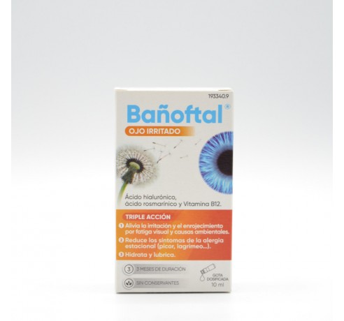 BAÑOFTAL OJO IRRITADO 10 ML Colirios y monodosis