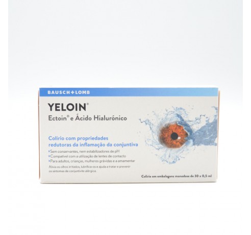 YELOIN SOLUCION OFTALMICA 2% 30 MONODOS. Colirios y monodosis