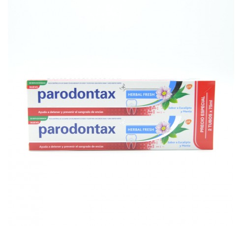 PARODONTAX HERBAL FRESH DUPLO 2 X 75 ML Encías, caries, dientes sensibles