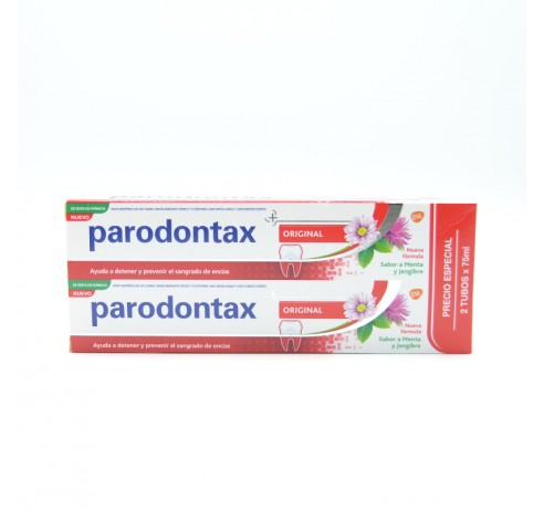 PARODONTAX ORIGINAL HERBAL DUPLO 2 X 75 ML Encías, caries, dientes sensibles