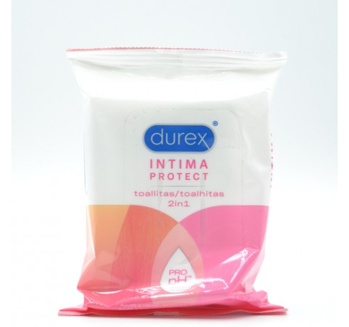 DUREX INTIMA PROTECT TOALLITAS INTIMAS 20 TOALLITAS Higiene diaria