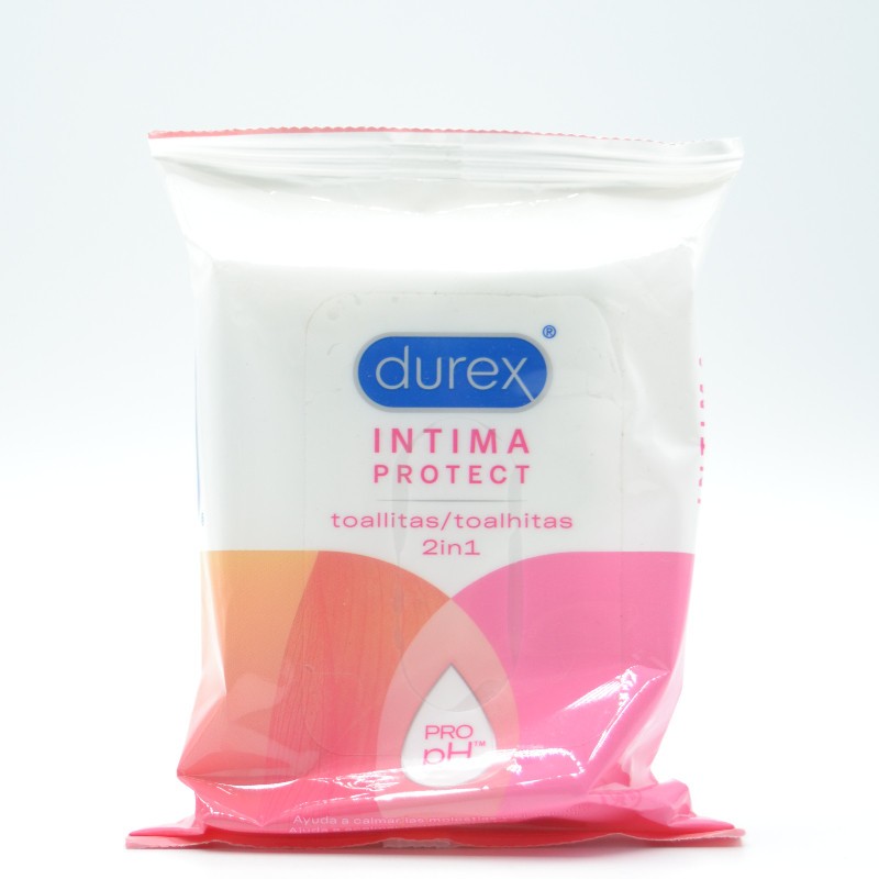 DUREX INTIMA PROTECT TOALLITAS INTIMAS 20 TOALLITAS Higiene diaria