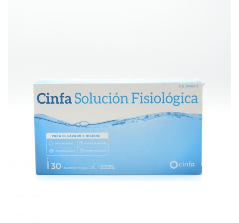 SOLUCION FISIOLOGICA CINFA 30 UNIDOSIS Higiene ocular y toallitas