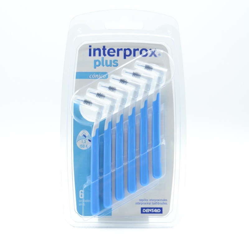 INTERPROX PLUS 2G CONICO 6 U AZUL Cepillos