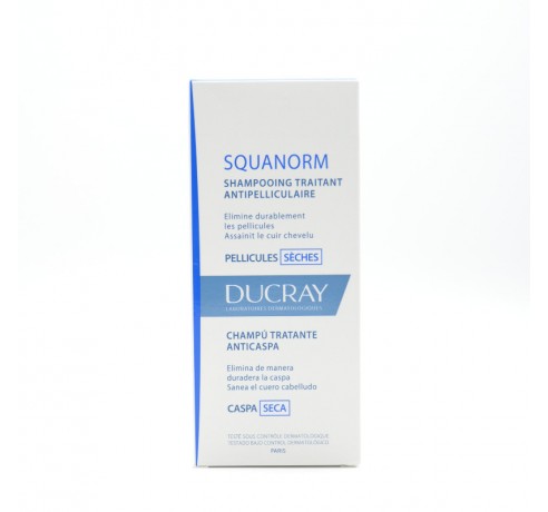 DUCRAY CHAMPU SQUANORM CASPA SECA 200 ML + REGALO ELUTION 100ML Anticaspa