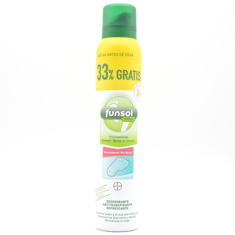 FUNSOL DESODORANTE PIES SPRAY 150 ML. Desodorantes