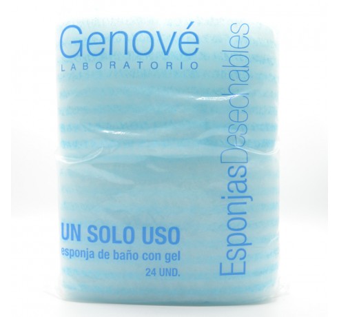 ESPONJAS JABONOSA DESECHABLE GENOVÉ 24 U Esponjas, bastoncillos y pañuelos