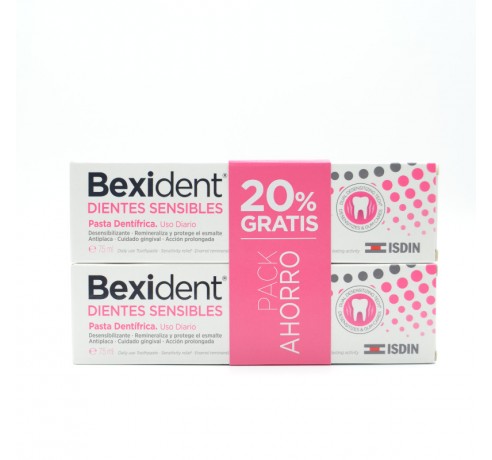 BEXIDENT D.SENSIBLES PASTA 75 ML DUPLO PACK AHOR Encías, caries, dientes sensibles