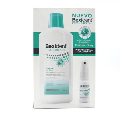 BEXIDENT FRESH BREATH COLUTORIO 500 ML+SPRAY Encías, caries, dientes sensibles