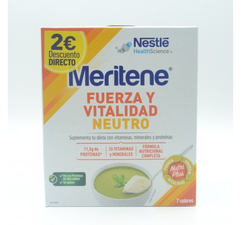 MERITENE NEUTRO AL PLATO 50 G 7 SOBRES Nutrición de adulto