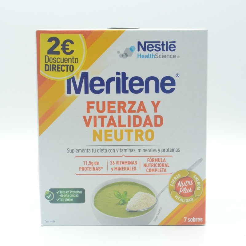 MERITENE NEUTRO AL PLATO 50 G 7 SOBRES Nutrición de adulto