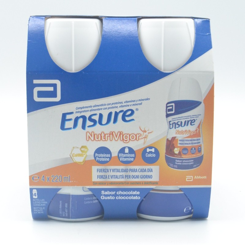 ENSURE CHOCOLATE LIQUIDO 220ML X 4UDS Nutrición de adulto