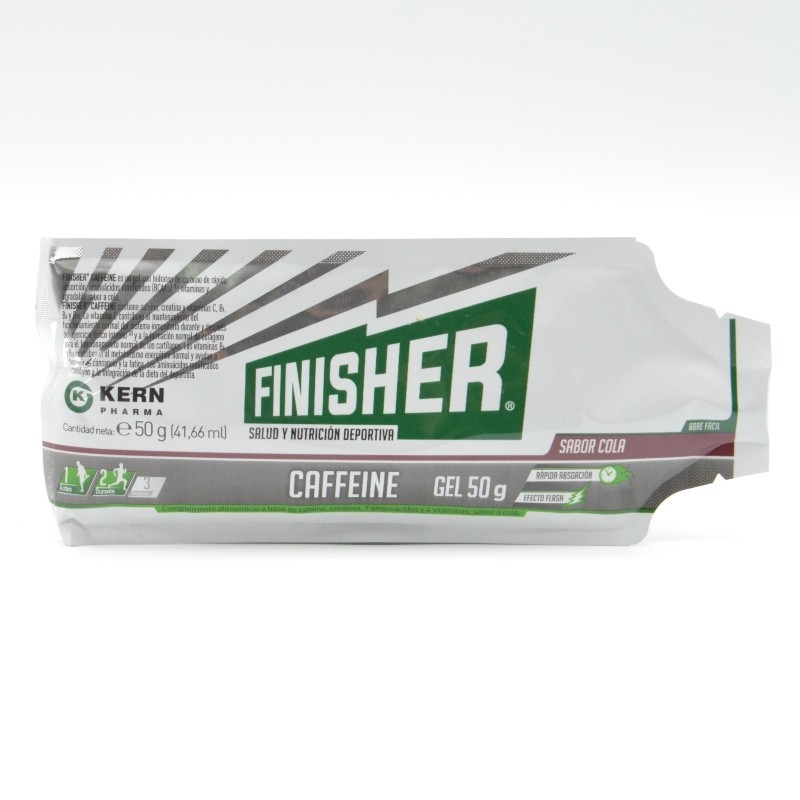 FINISHER CAFFEINE CAJA 12 SOBRES 50 G SABOR COLA Rendimiento y recuperación