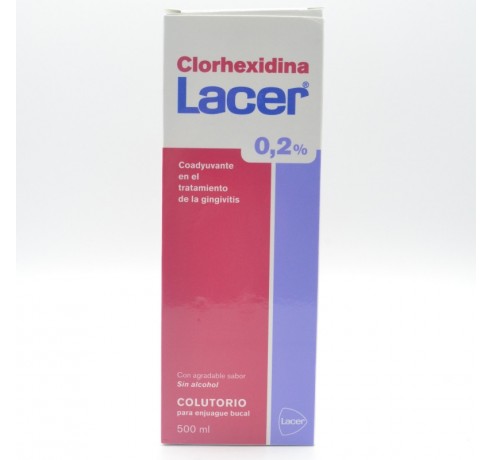 LACER COLUTORIO CLORHEXIDINA 0.2% 500 ML Encías, caries, dientes sensibles