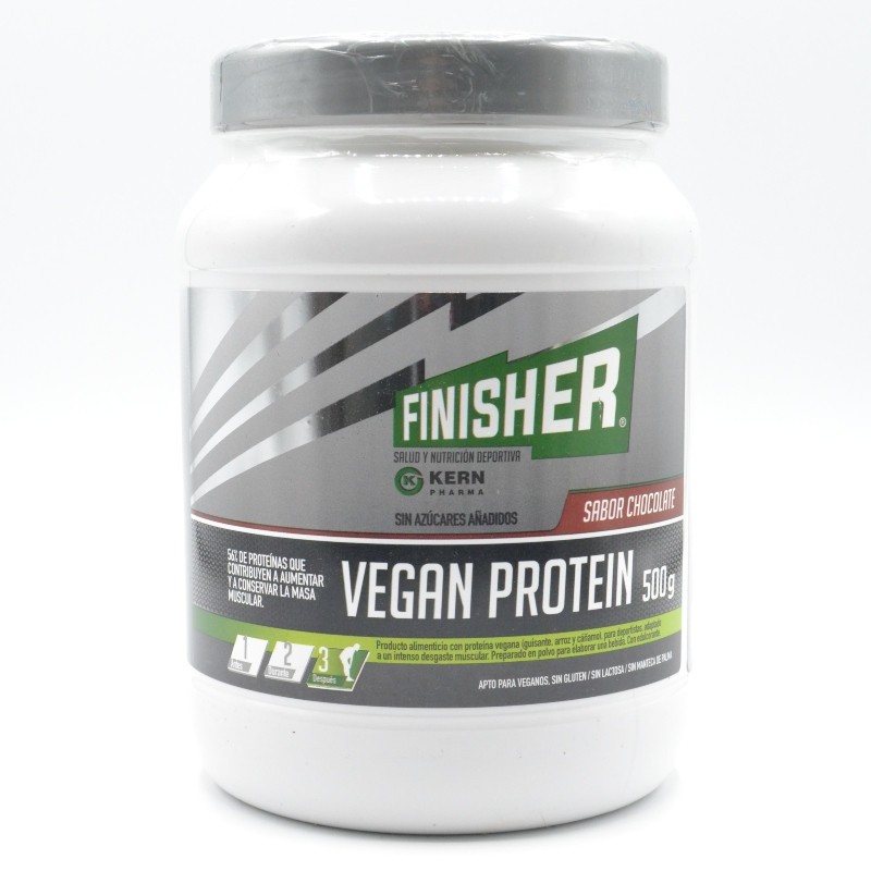 FINISHER VEGAN PROTEIN 500 G SABOR CHOCOLATE Rendimiento y recuperación