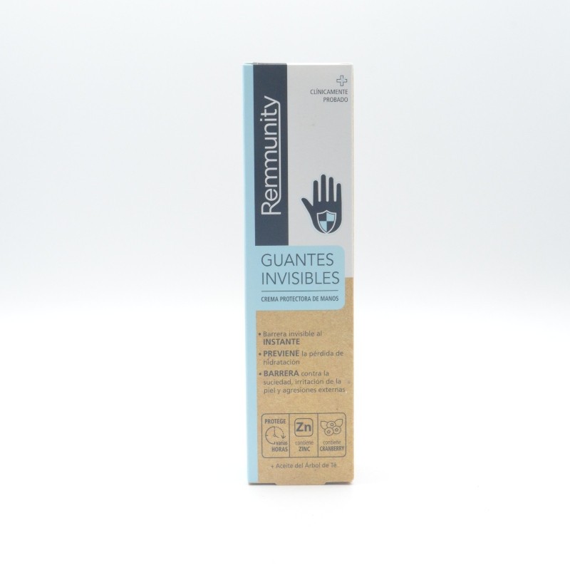 REMMUNITY GUANTES INVISIBLES CREMA PROTECTORA DE MANOS 1 TUBO 100 ML Hidratación