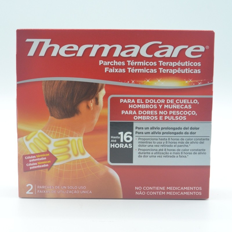 THERMACARE CUELLO HOMBROS Y MUÑECAS 2 PARCHES Terapia frío/calor