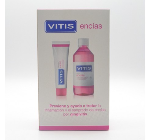 VITIS ENCIAS PACK PASTA 100 ML+COL 500 ML. Encías, caries, dientes sensibles