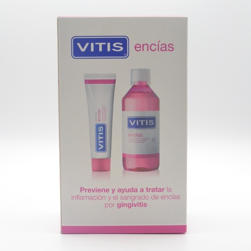 VITIS ENCIAS PACK PASTA 100 ML+COL 500 ML. Encías, caries, dientes sensibles