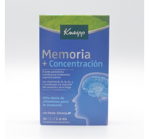 KNEIPP MEMORIA+CONCENTRACION 30 COMP Memoria y estudio