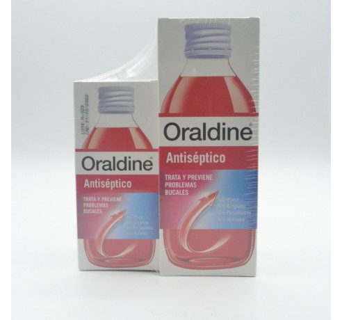 ORALDINE ANTISEPTICO PACK 400 ML +200 ML Encías, caries, dientes sensibles