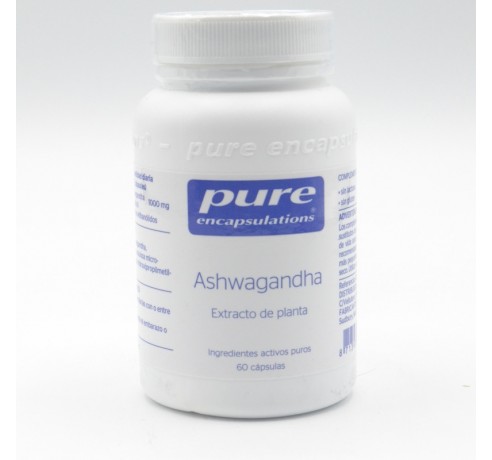 PURE ASHWAGANDHA 60 CAPSULAS Regulación de estrés y ciclo del sueño