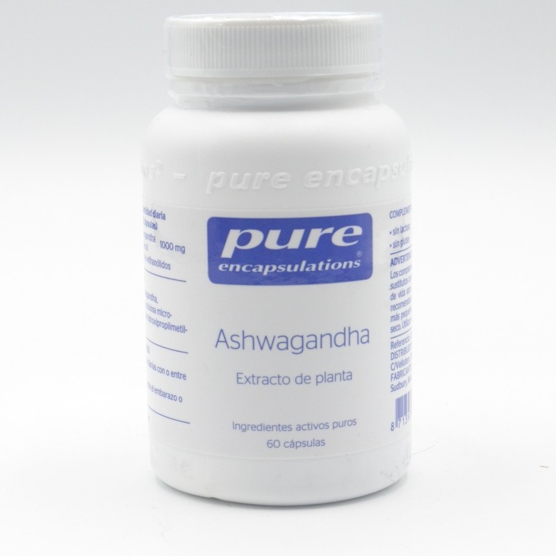 PURE ASHWAGANDHA 60 CAPSULAS Regulación de estrés y ciclo del sueño