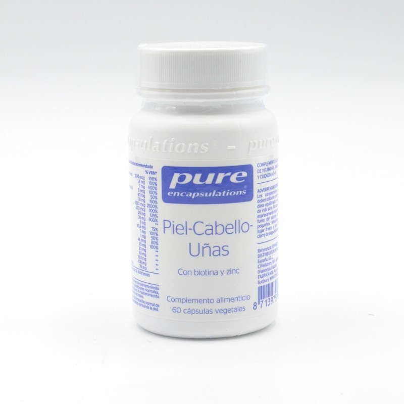 PURE PIEL CABELLO UÑAS 60 CAPSULAS Pelo y uñas