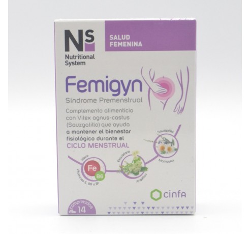 NS FEMIGYN SINDROME PREMENSTRUAL 14 COMPRIMIDOS Tratamiento del dolor