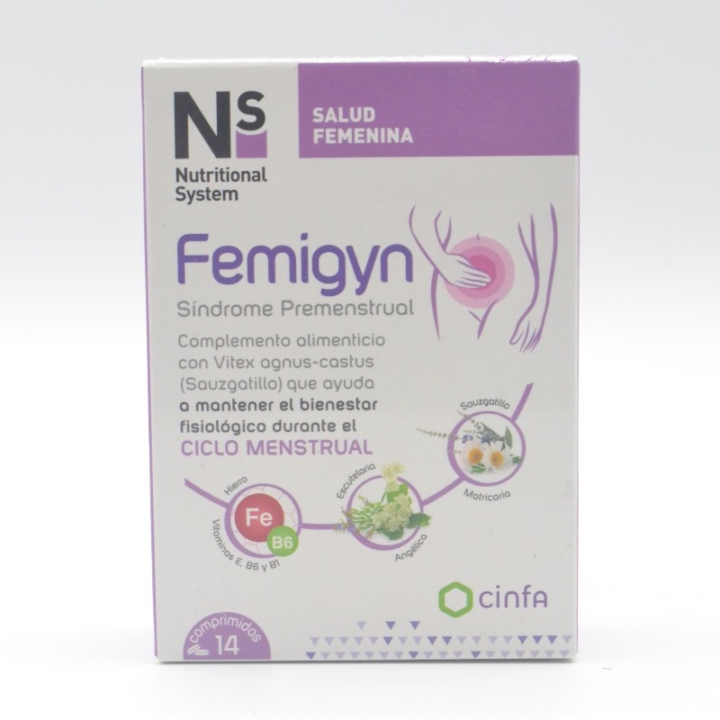 NS FEMIGYN SINDROME PREMENSTRUAL 14 COMPRIMIDOS Tratamiento del dolor NS FEMIGYN SINDROME PREMENSTRUAL 14 COMPRIMIDOS Tratamiento del dolor