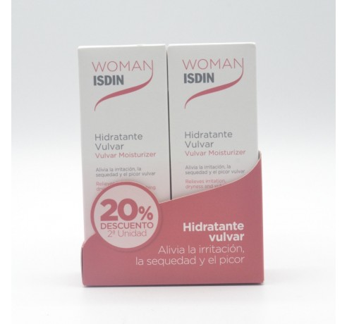 WOMAN ISDIN HIDRATANTE VULVAR DUPLO 20% 2º UD Sequedad vaginal