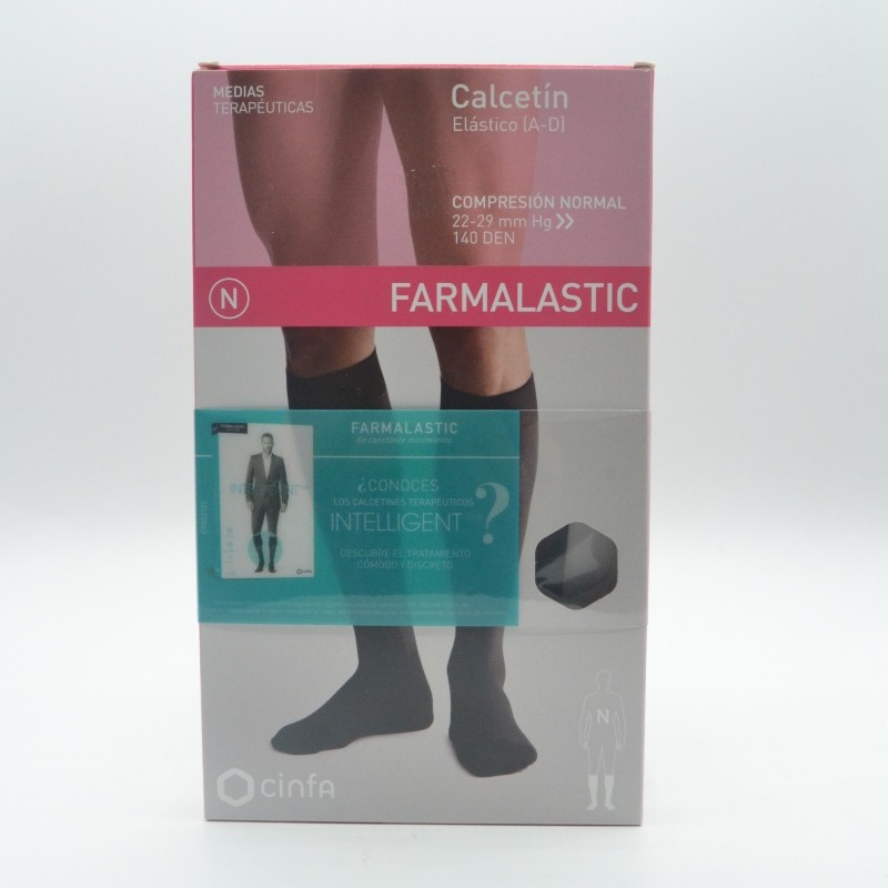 CALCETIN COMPRESION NORMAL NEGRO T/G FARMALASTIC Fajas y collarines