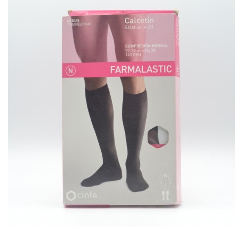 CALCETIN COMPRESION NORMAL NEGRO T/P FARMALASTIC Fajas y collarines