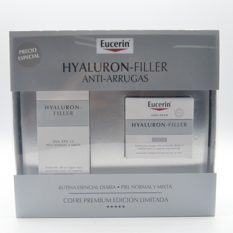 EUCERIN NAVIDAD HF DIA SFP 15+ PIEL NORMAL/MIXTA 50 ML + HF NOCHE 50 ML Antiedad