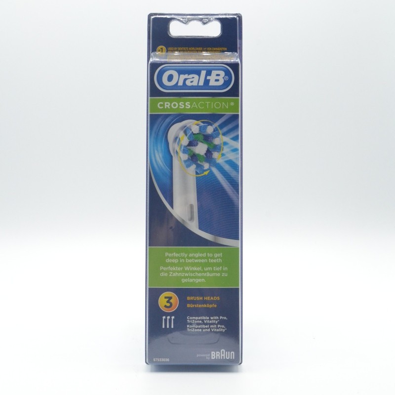 ORAL-B RECAMBIO C.E.CROSS ACTION 3 U Cepillos