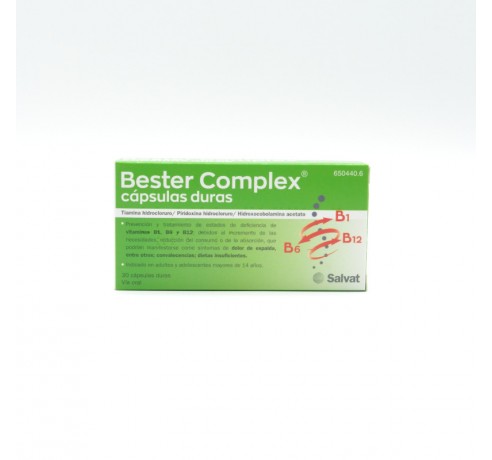 BESTER COMPLEX 30 CAPSULAS Vitaminas y defensas