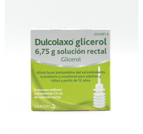 DULCOLAXO GLICEROL 6.75 G SOLUCION RECTAL 6 ENEM Supositorios y enemas