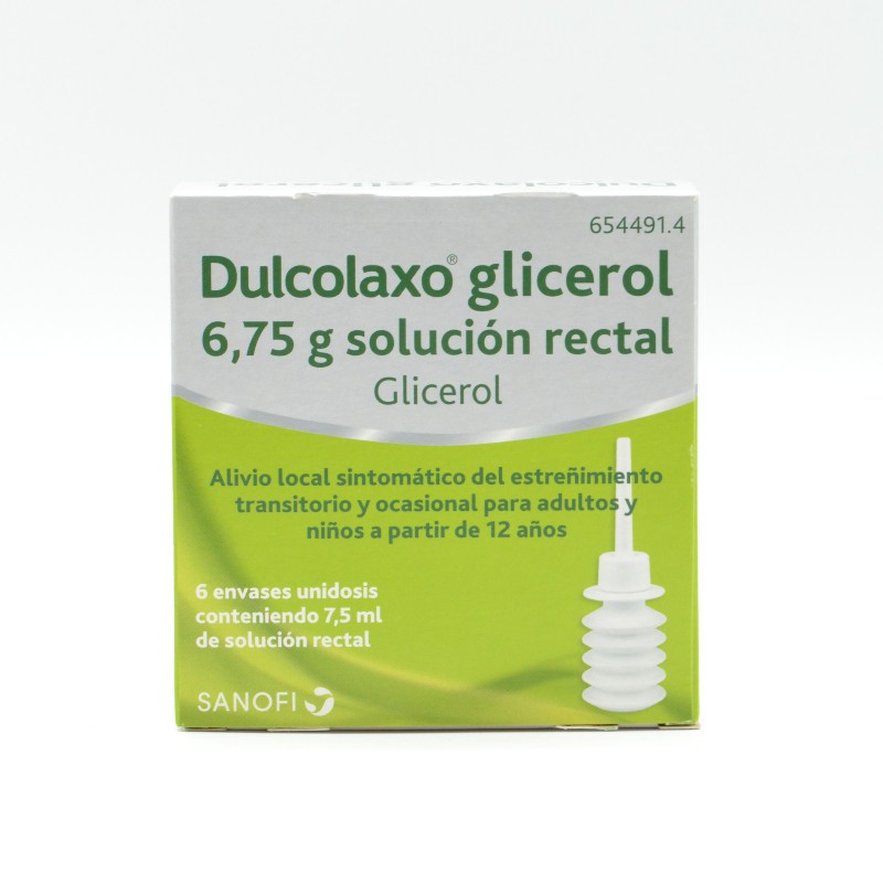 DULCOLAXO GLICEROL 6.75 G SOLUCION RECTAL 6 ENEM Supositorios y enemas