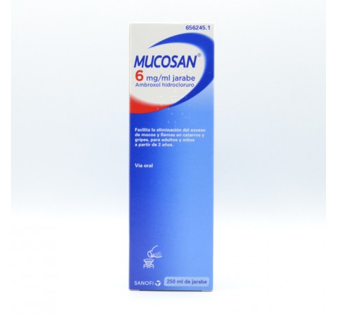 MUCOSAN 6 MG/ML JARABE 250 ML-AMBROXOL- Jarabes tos con moco adulto