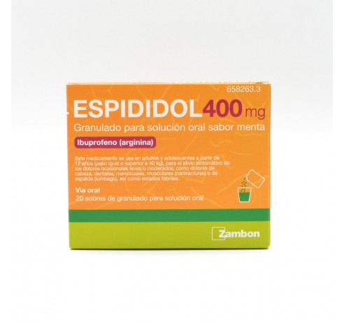 ESPIDIDOL 400 MG 20 SOBRES GRANULADO SOLUCION OR Ibuprofeno